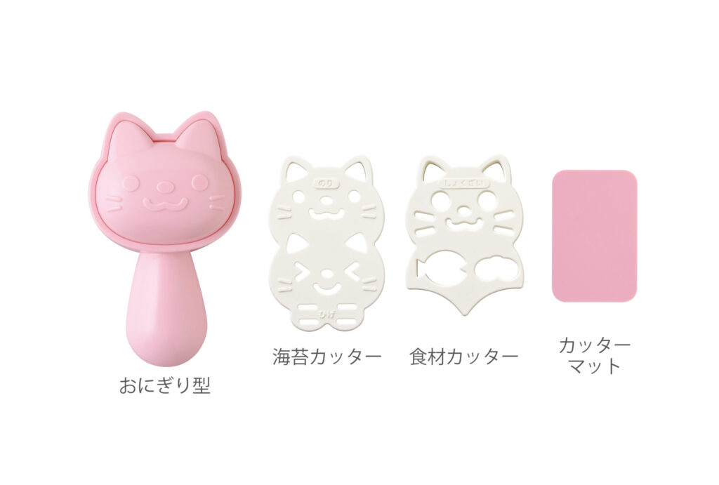 アーネスト製「にゃんこおにぎりセット」の精密な海苔カッタープレート